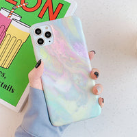 Capa de iPhone com Textura de Mármore Colorido