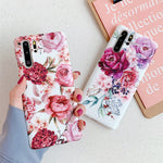 Capa de Samsung Galaxy com Rosas Rosa e Roxas